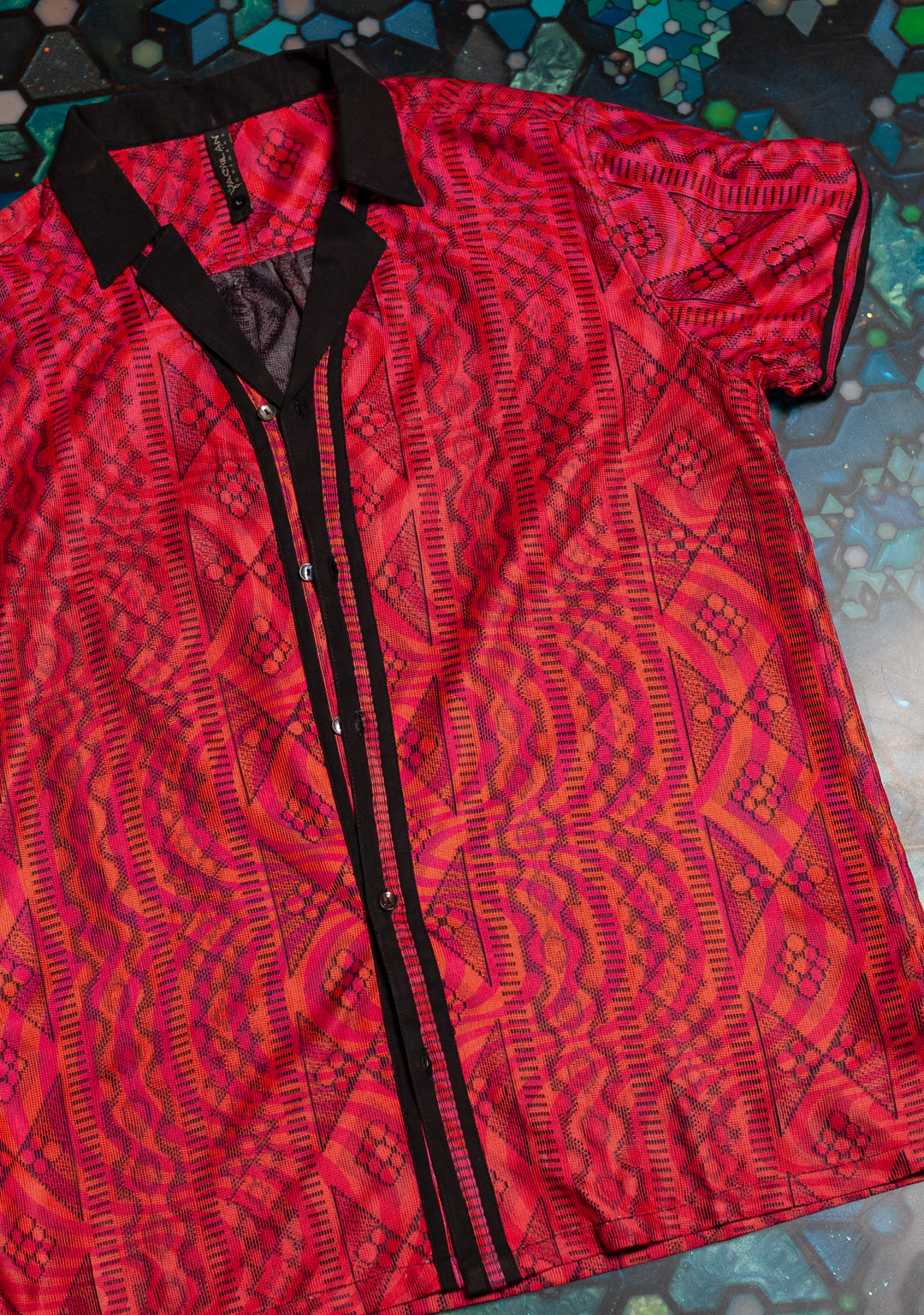 Shirt Men DOLCE Half Sleeves / Lace Black Border - VULKAN
